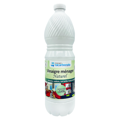 Vinaigre blanc français d'origine naturelle concentré à 14 °- 1 litre