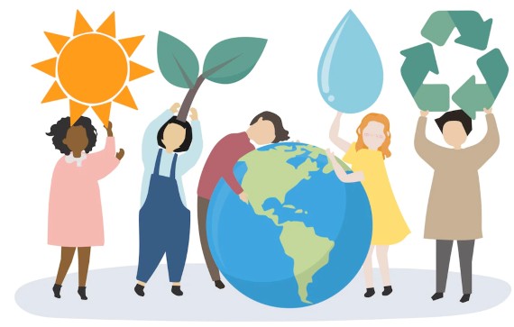 Dessin sur le soutien à la planète